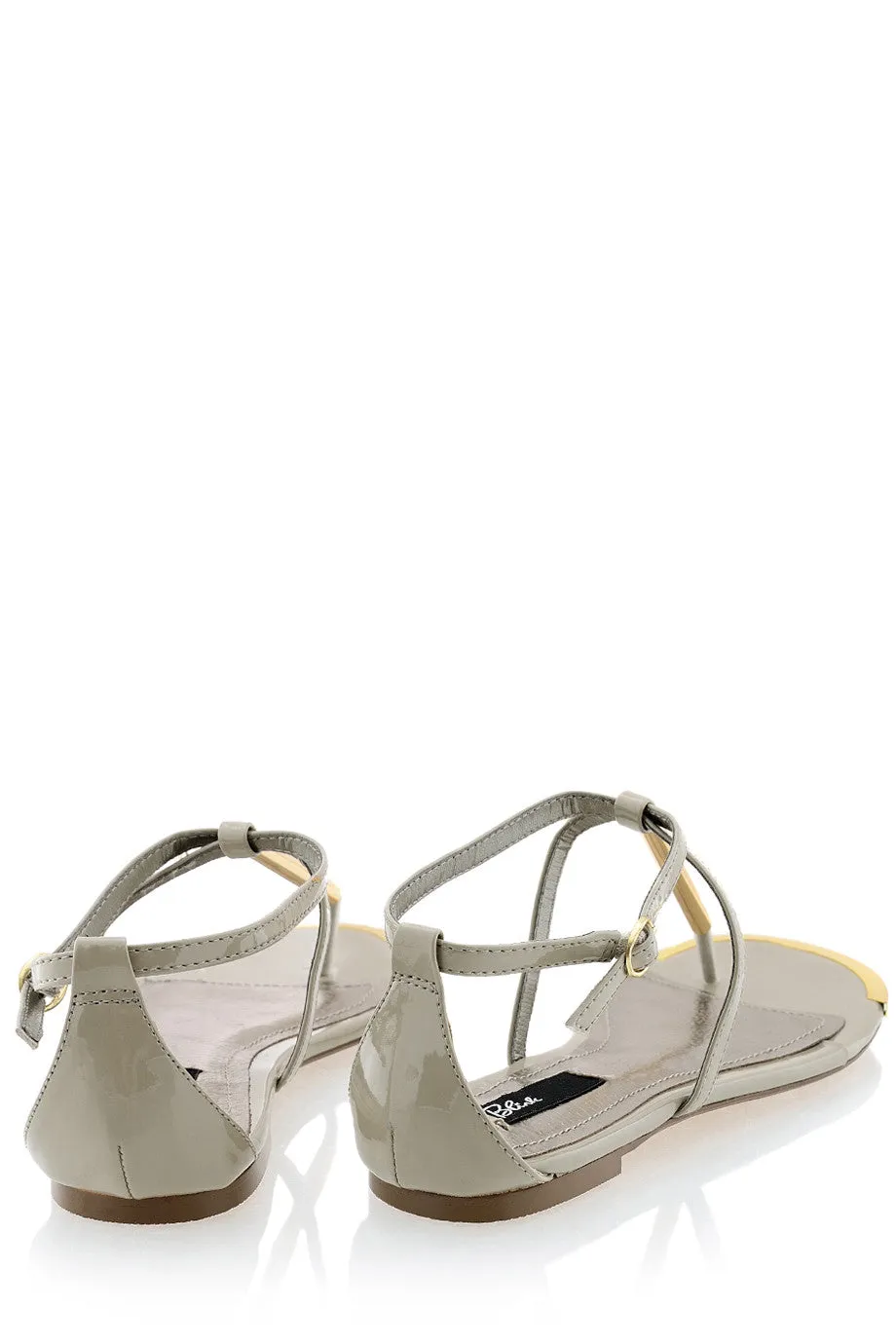 BLINK BETTY Taupe Patent Sandals