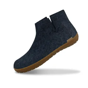 Boot with natural rubber sole - honey - Denim