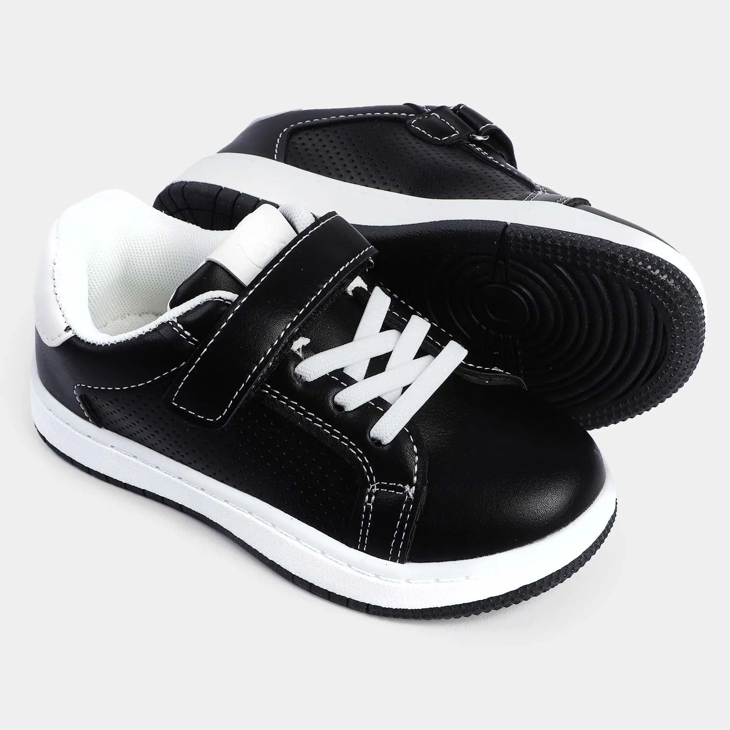 Boys Sneakers 24-102-Black/White