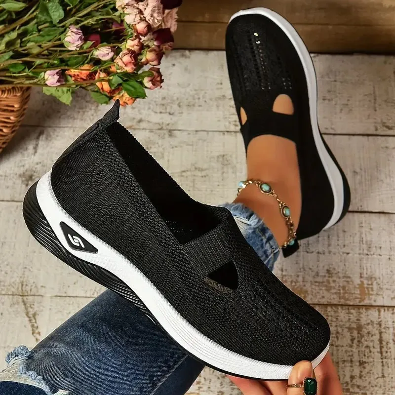 Breathable Knit Slip-On Sneakers