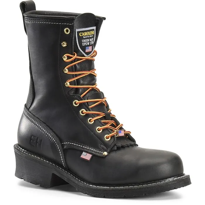 Carolina Men's Maple 9" Domestic ST Logger Slip Resist Work Boot -Black- 1922