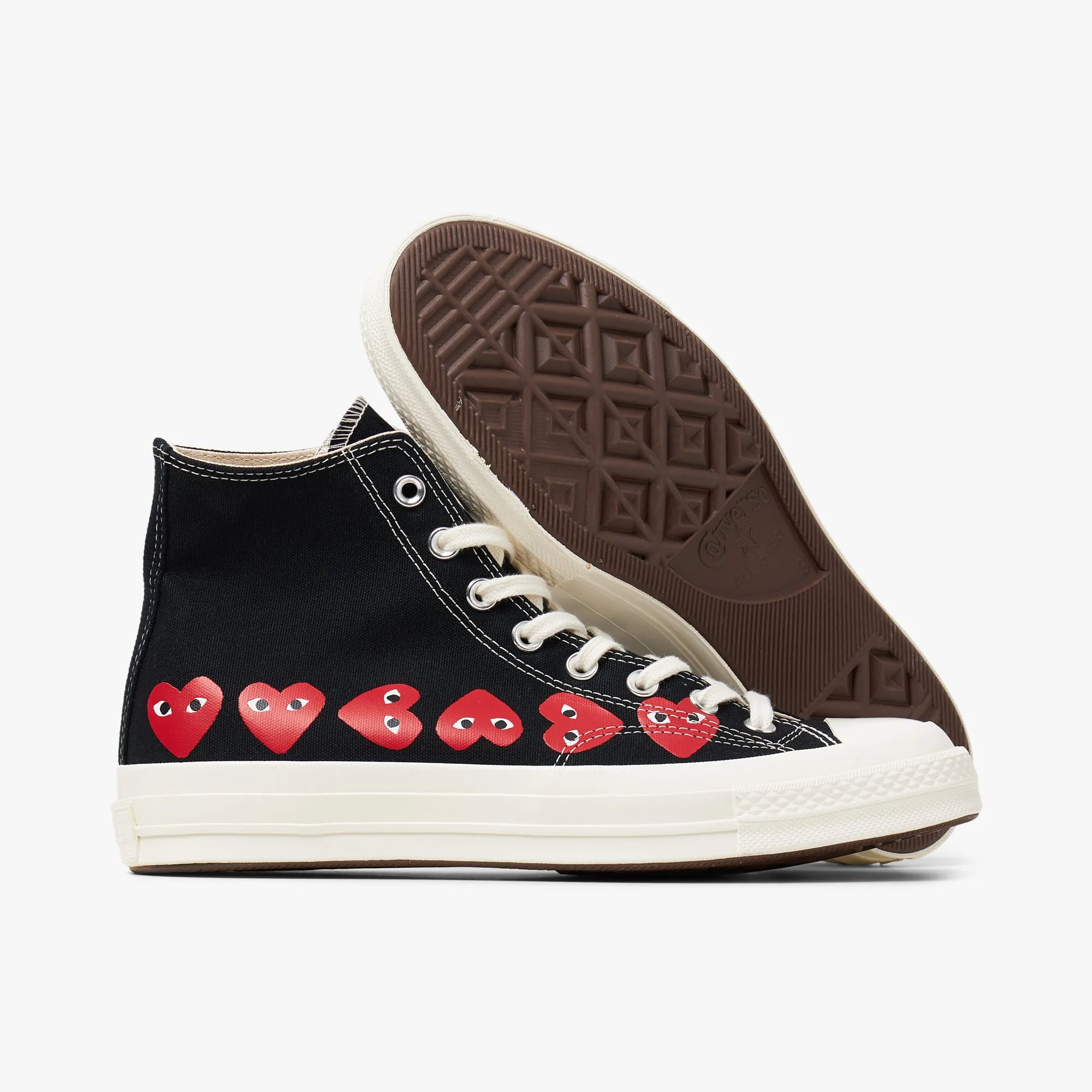 Converse x COMME des GAR�ONS PLAY Chuck Taylor Hi Multi Heart Black