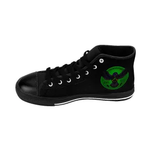 Crowgodshi 2nd Gen. High-Tops, Black on Black w/ GREEN LOGO