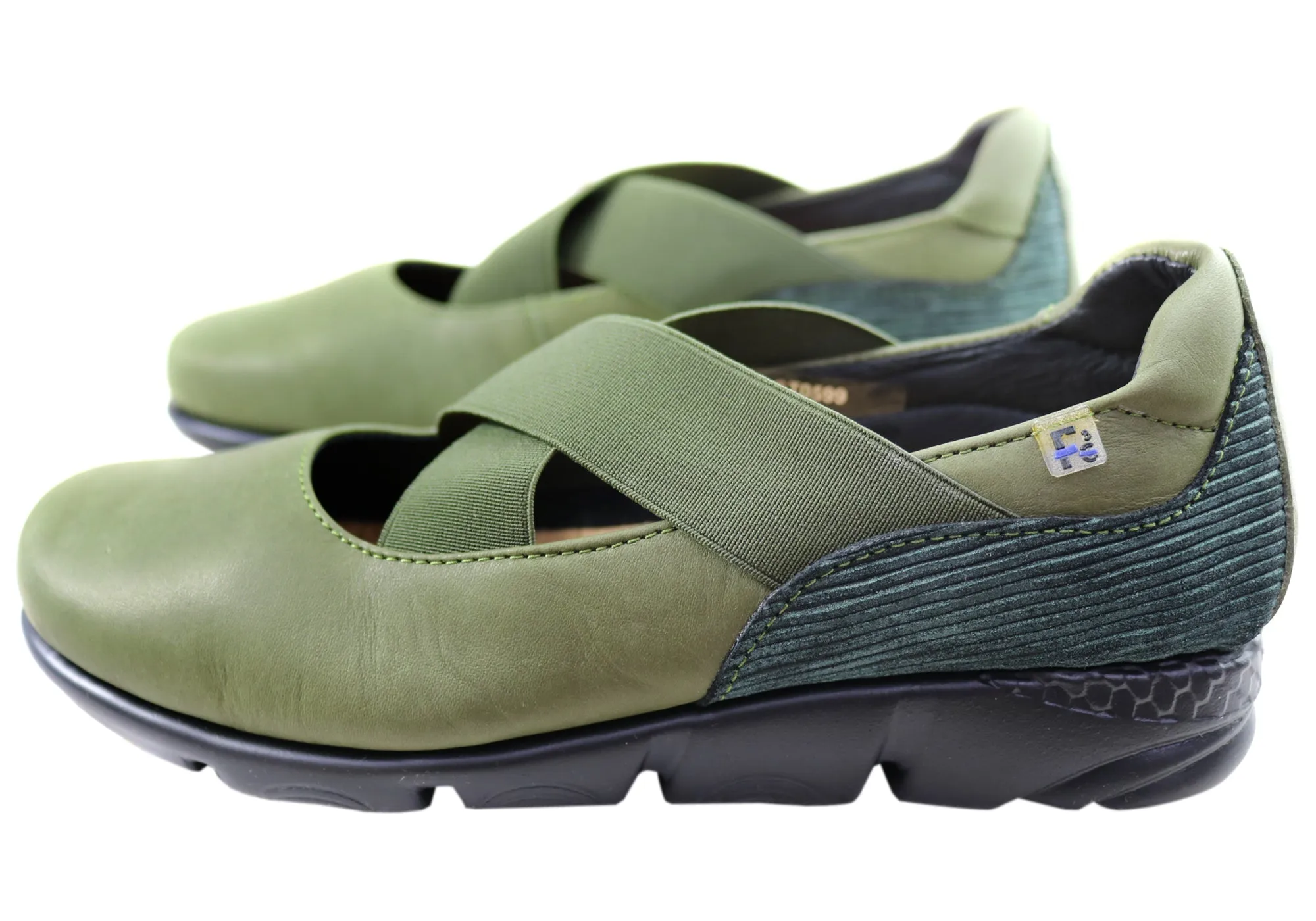 Flex & Go Amorette Womens Comfortable Leather Shoes Made In Portugal