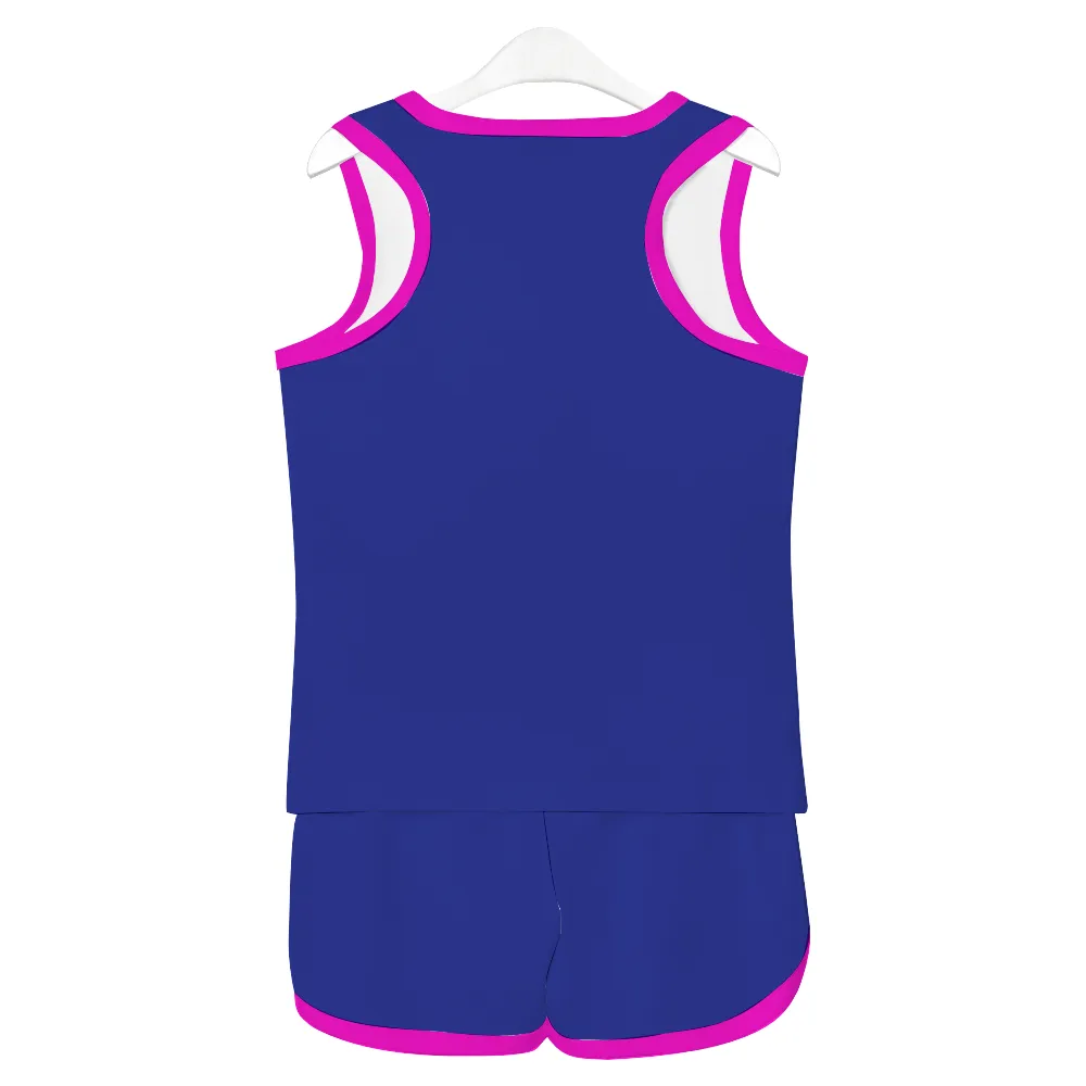 Fro-Puff Tank Top with Short Basketball Girl's 2 Piece Outfit Set