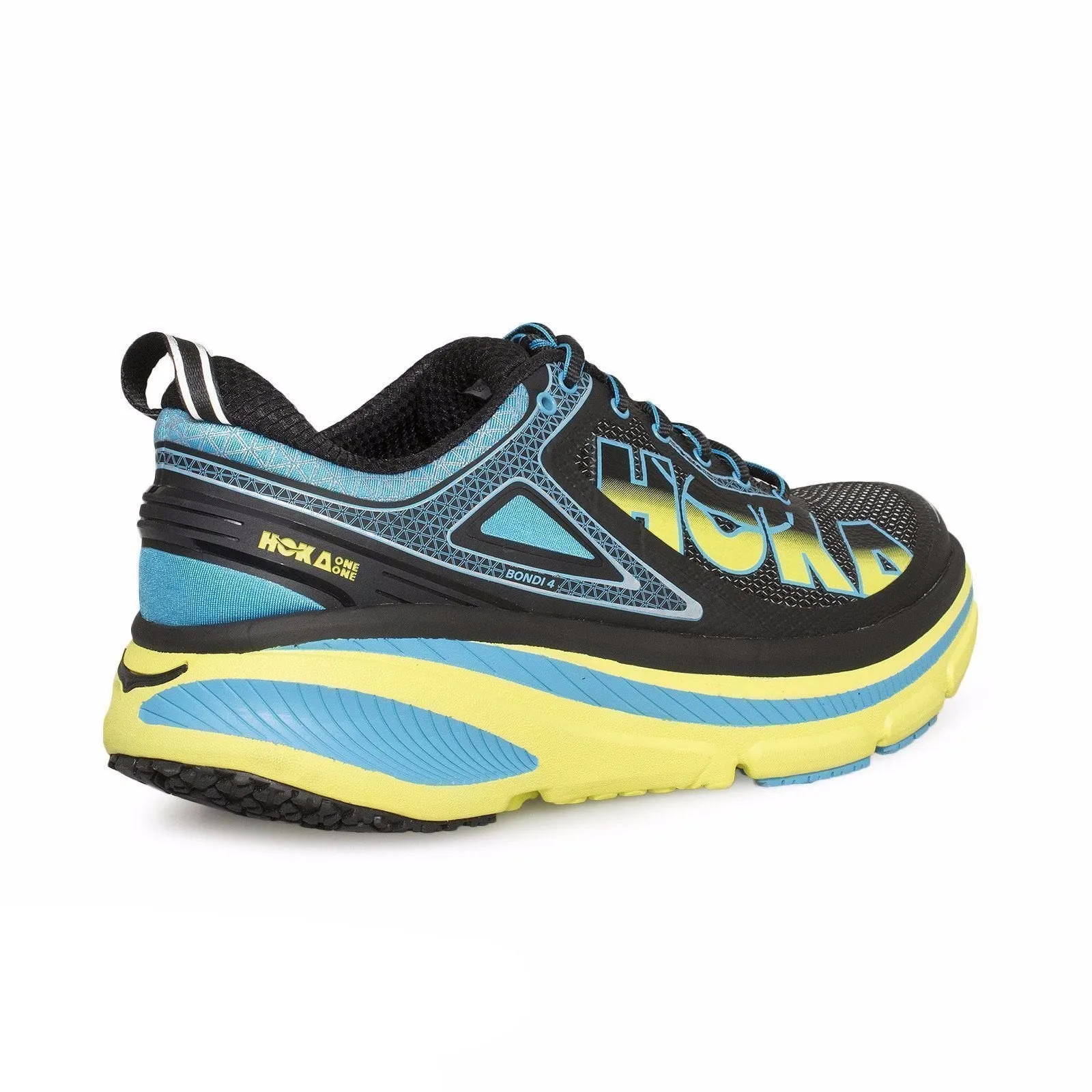 Hoka One One Bondi 4 Black / Cyan Running Shoes