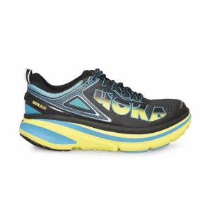 Hoka One One Bondi 4 Black / Cyan Running Shoes