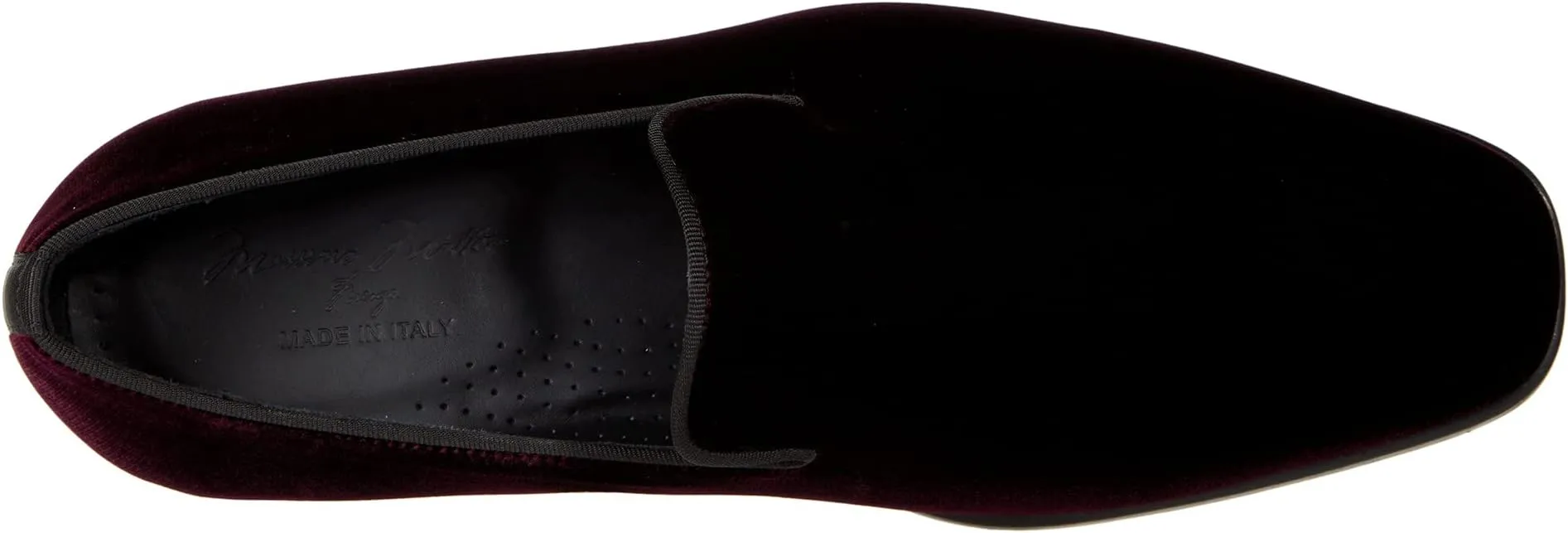 Italian Velvet Slip-On Loafers Massimo Matteo, Burgundy