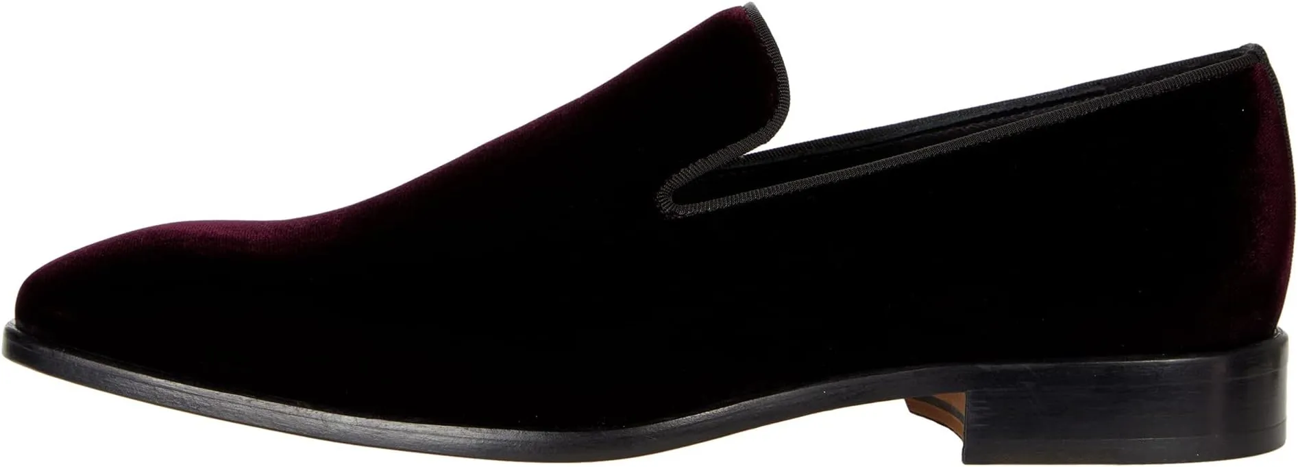 Italian Velvet Slip-On Loafers Massimo Matteo, Burgundy