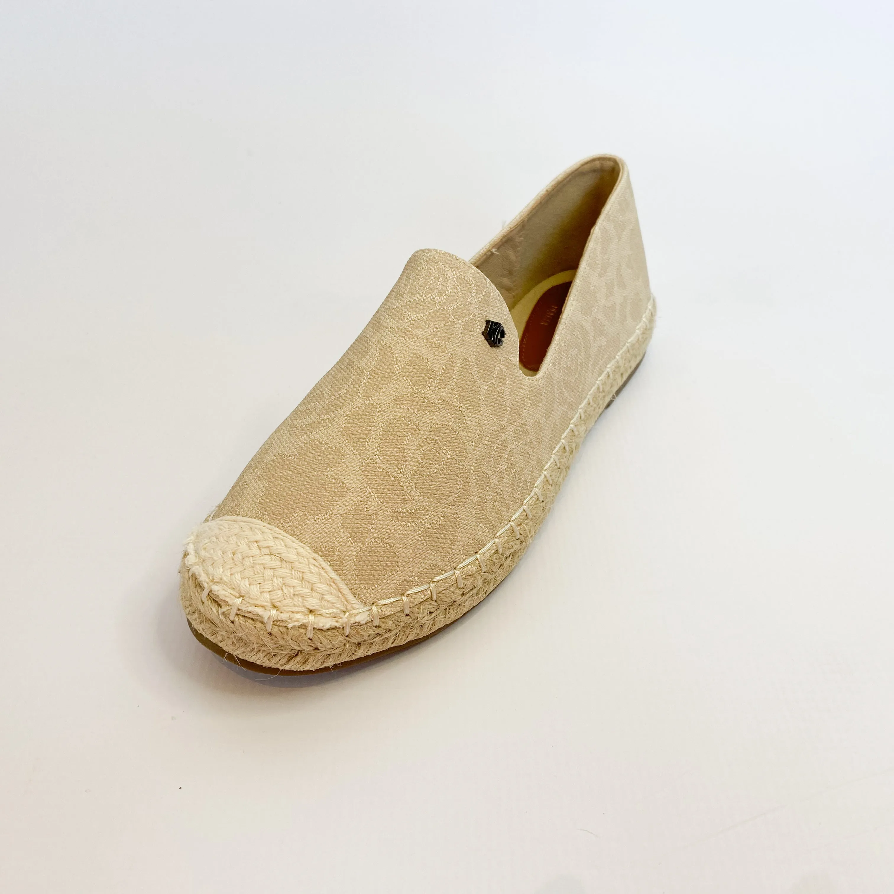 KG beige canvas slip on espadrille