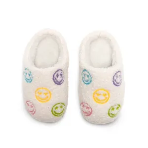 Kids Multi-Color Smiley Slippers