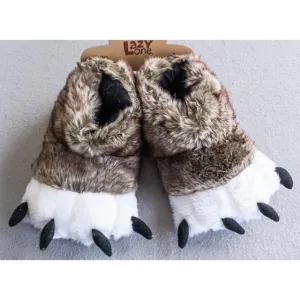 Kid's Wolf Paw Slippers (Medium, 13-3)