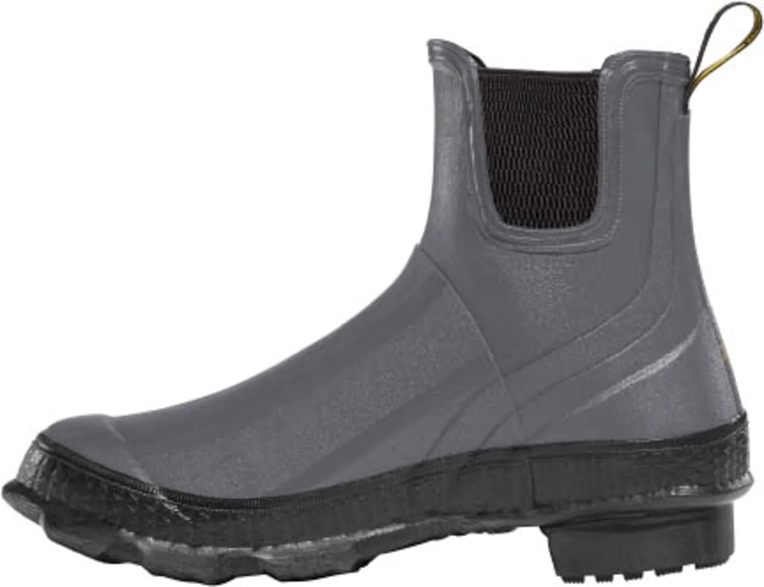 LaCrosse Womens Grange Chelsea 5in Gray/Black Rubber Work Boots