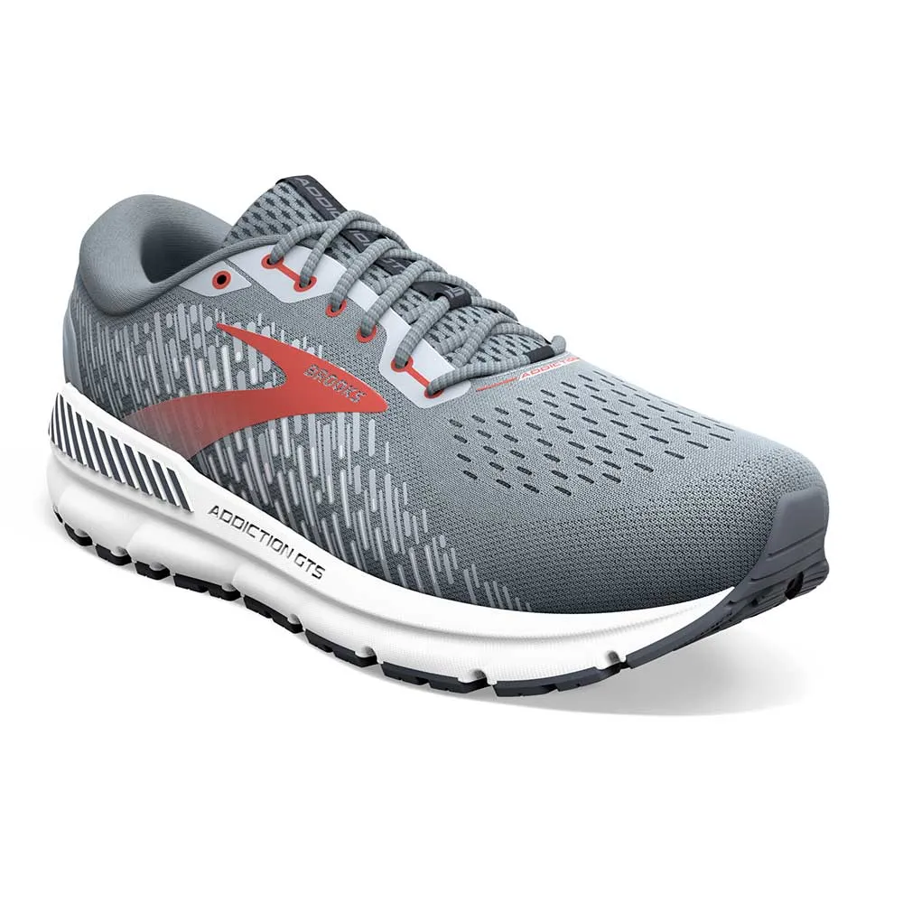 Men's Addiction GTS 15 Running Shoe  - Grey/Ebony/Chili Oil - Wide (2E)