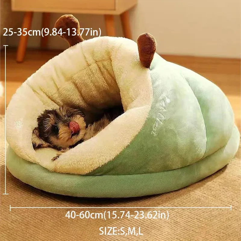 Small Dog Kennel Bed Breathable Dog House Cute Slippers Shaped Dog Bed Cat Sleep Bag Foldable Washable Pet House