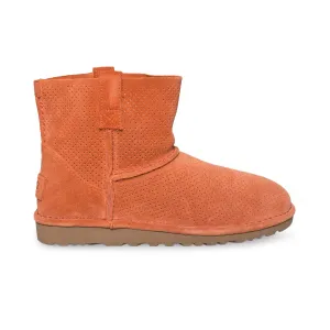 UGG Classic Unlined Mini Perf Fire Opal Blue Boots