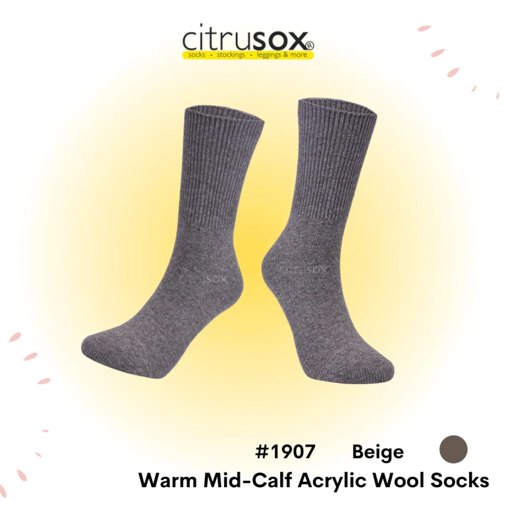 Warm Mid-Calf Acrylic Wool Socks