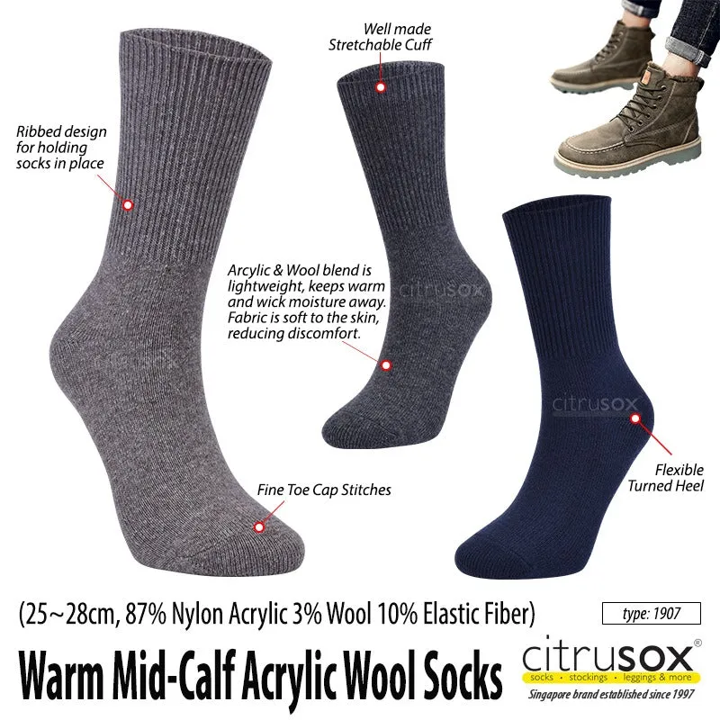 Warm Mid-Calf Acrylic Wool Socks