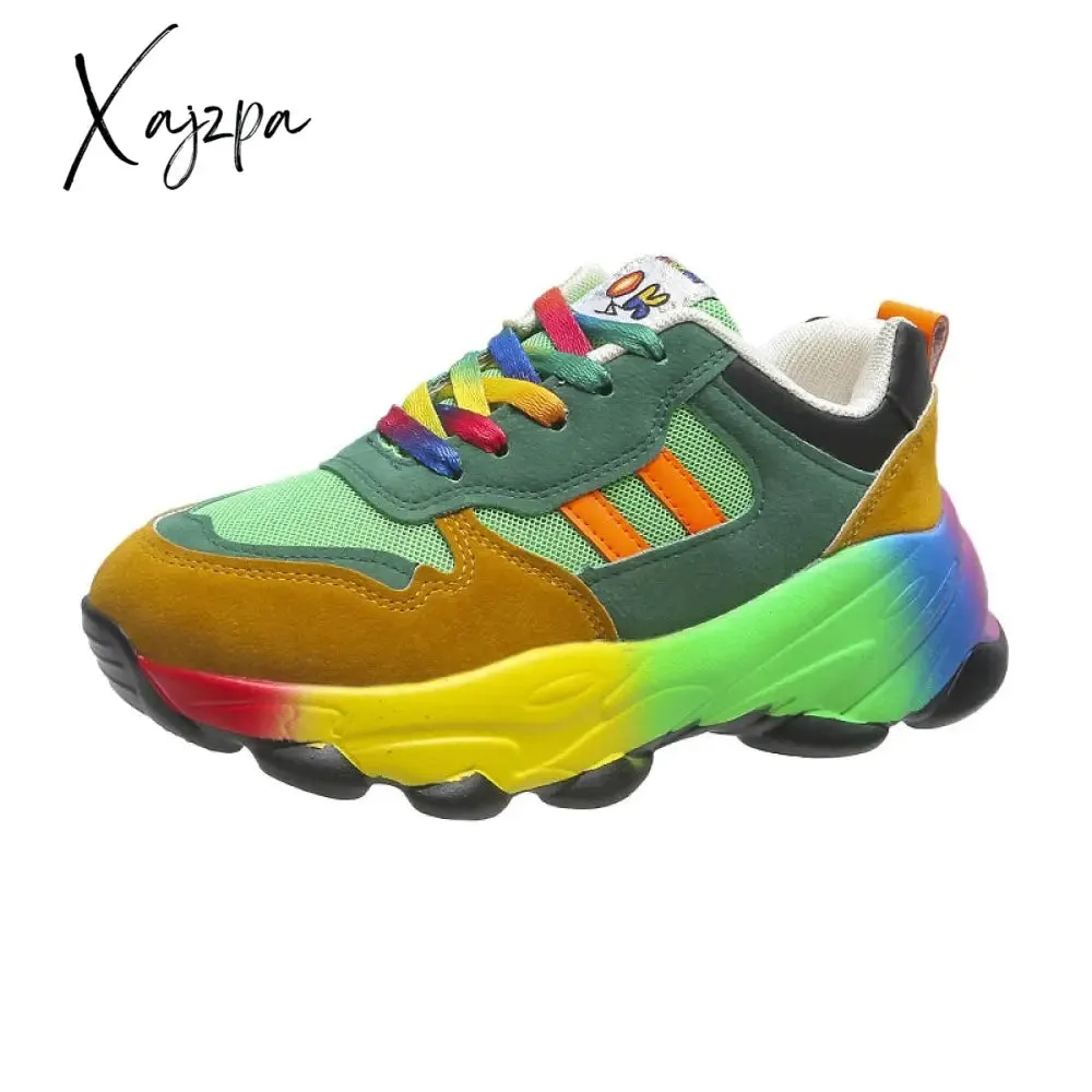 Xajzpa - Casual Patchwork Round Comfortable Sport Shoes