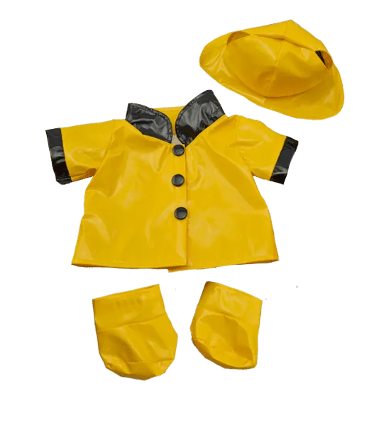 Yellow Rain Slicker W/ Hat Boots